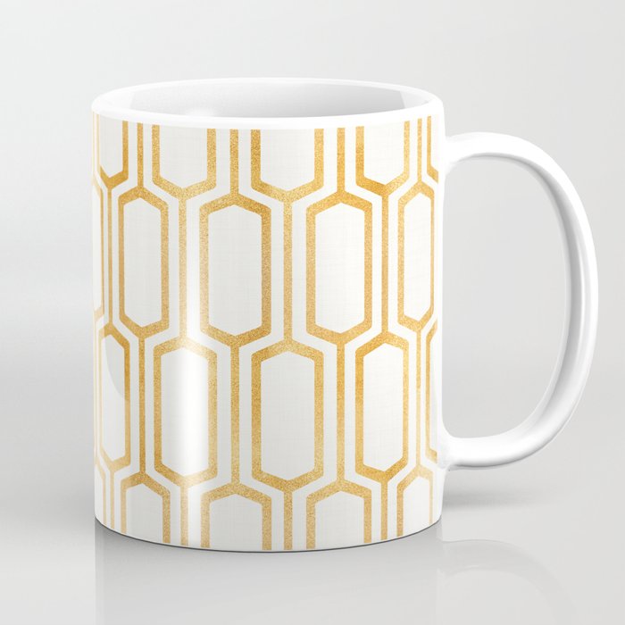 Gold Abstract Pattern Coffee Mug Gallery Image 1