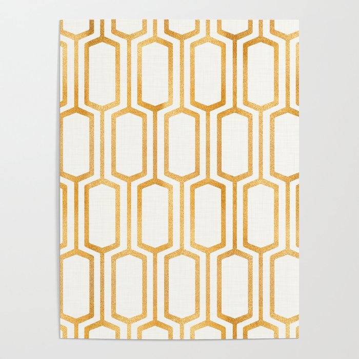 Gold Abstract Pattern Poster Gallery Image 4