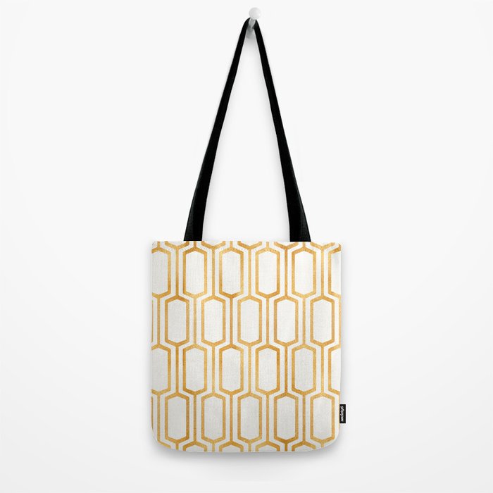 Gold Abstract Pattern Tote Bag Gallery Image 2