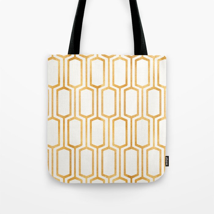 Gold Abstract Pattern Tote Bag Gallery Image 1