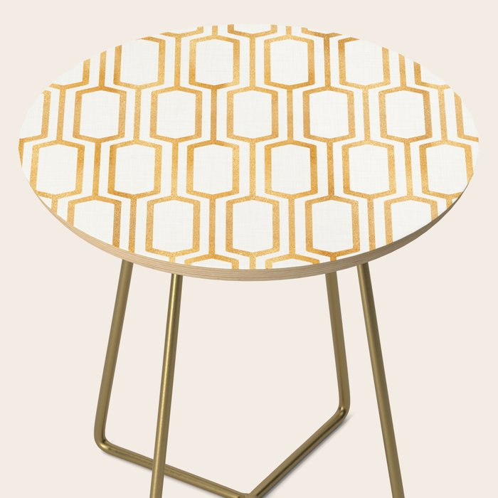 Gold Abstract Pattern Side Table Gallery Image 2