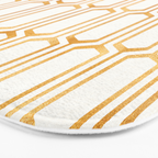 Gold Abstract Pattern Bath Mat Gallery Image 3