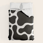 Abstract black and white organic shape pattern Duvet Cover Gallery Image 6