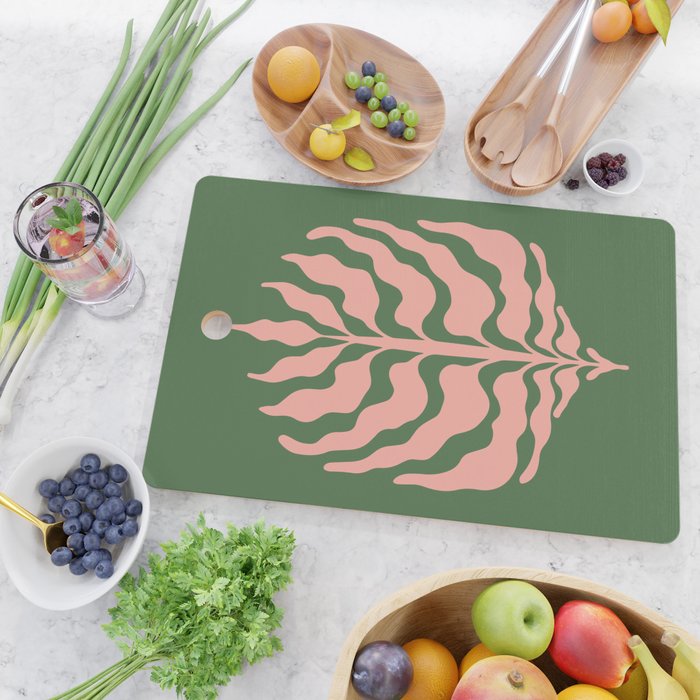 Cosmos: Matisse Leaf | Color Series I Cutting Board Gallery Image 2