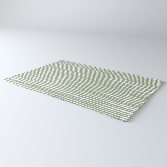 Abstract Stripes, Sage Green, Boho Wall Art Rug Gallery Image 3
