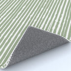 Abstract Stripes, Sage Green, Boho Wall Art Rug Gallery Image 4