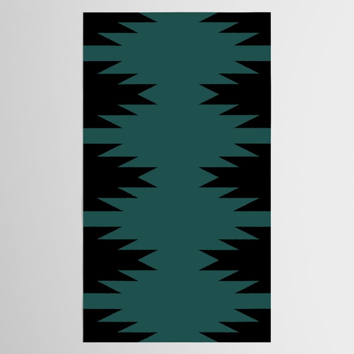 Geometric Southwestern Minimalism - Teal Green Tablecloth Gallery Image 2