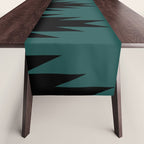 Geometric Southwestern Minimalism - Teal Green Table Runner Gallery Image 1
