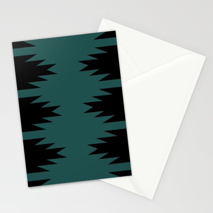 Geometric Southwestern Minimalism - Teal Green Stationery Card Gallery Image 2