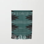 Geometric Southwestern Minimalism - Teal Green Wall Hanging Gallery Image 1