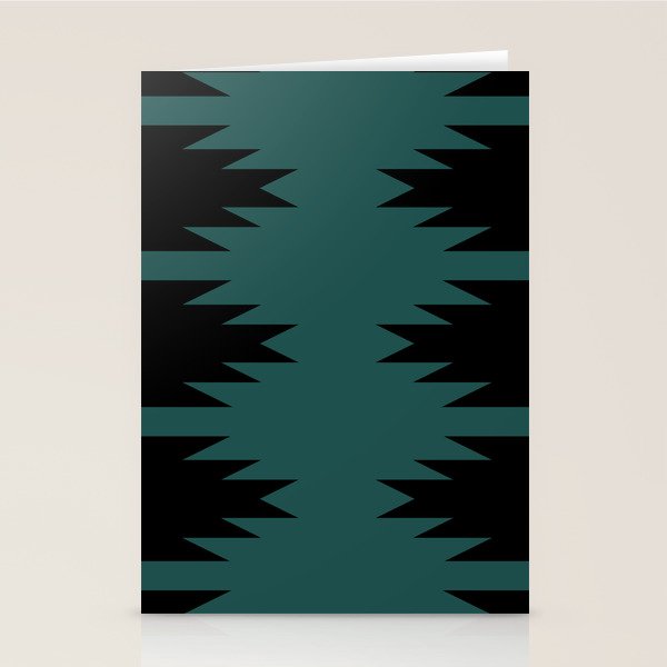 Geometric Southwestern Minimalism - Teal Green Stationery Card Gallery Image 2