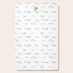 Black and white mountain landscape pattern Cutting Board Gallery Image 1