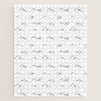 Black and white mountain landscape pattern Jigsaw Puzzle Gallery Image 1