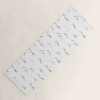 Black and white mountain landscape pattern Yoga Mat Gallery Image 1