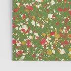 Christmas Spatter Paint in Retro Xmas Red, Cream, Gold, and Olive Green Poster Gallery Image 3