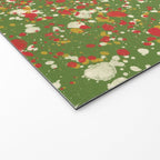 Christmas Spatter Paint in Retro Xmas Red, Cream, Gold, and Olive Green Welcome Mat Gallery Image 2