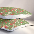 Christmas Spatter Paint in Retro Xmas Red, Cream, Gold, and Olive Green Pillow Sham Gallery Image 3