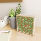 Christmas Spatter Paint in Retro Xmas Red, Cream, Gold, and Olive Green Mini Art Print Gallery Image 2