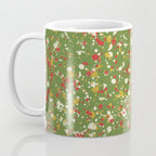 Christmas Spatter Paint in Retro Xmas Red, Cream, Gold, and Olive Green Coffee Mug Gallery Image 3