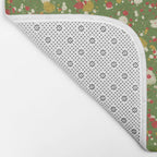 Christmas Spatter Paint in Retro Xmas Red, Cream, Gold, and Olive Green Bath Mat Gallery Image 2