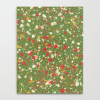 Christmas Spatter Paint in Retro Xmas Red, Cream, Gold, and Olive Green Notebook Gallery Image 4