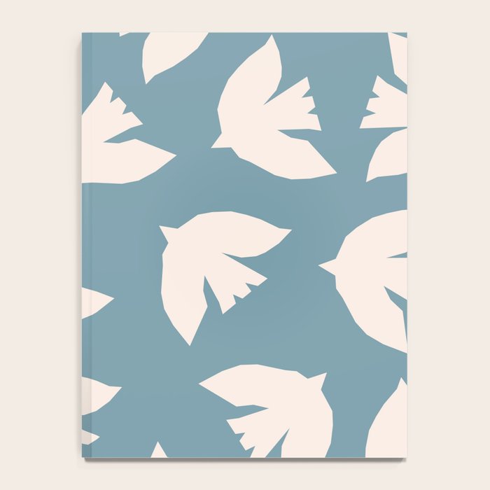 Henri Matisse Inspired Flying Doves Bird Pattern Notebook Gallery Image 4