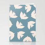Henri Matisse Inspired Flying Doves Bird Pattern Stationery Card Gallery Image 2