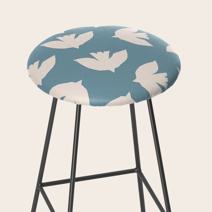 Henri Matisse Inspired Flying Doves Bird Pattern Stool Gallery Image 2