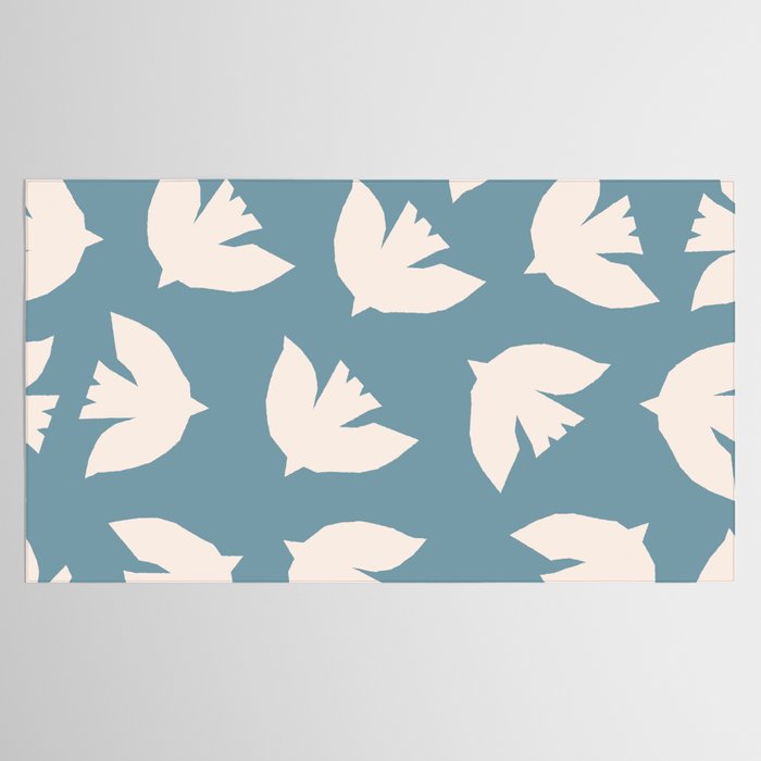 Henri Matisse Inspired Flying Doves Bird Pattern Tablecloth Gallery Image 2