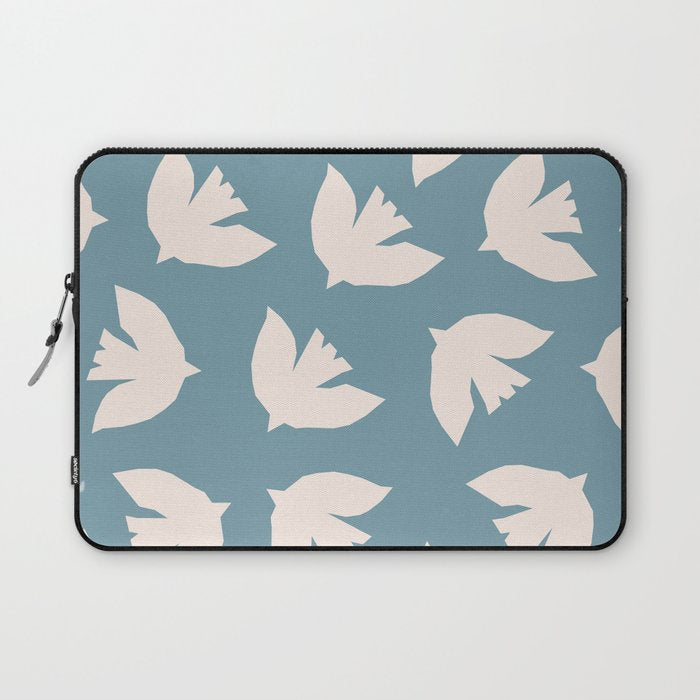 Henri Matisse Inspired Flying Doves Bird Pattern Laptop Sleeve Gallery Image 1
