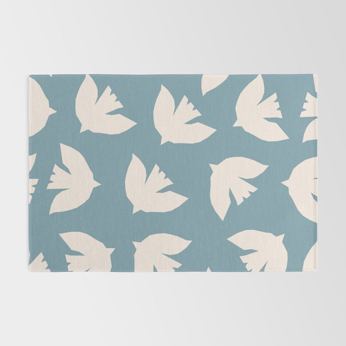 Henri Matisse Inspired Flying Doves Bird Pattern Rug Gallery Image 2