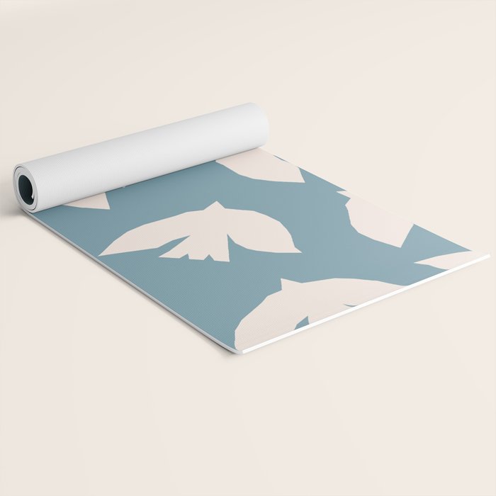 Henri Matisse Inspired Flying Doves Bird Pattern Yoga Mat Gallery Image 2