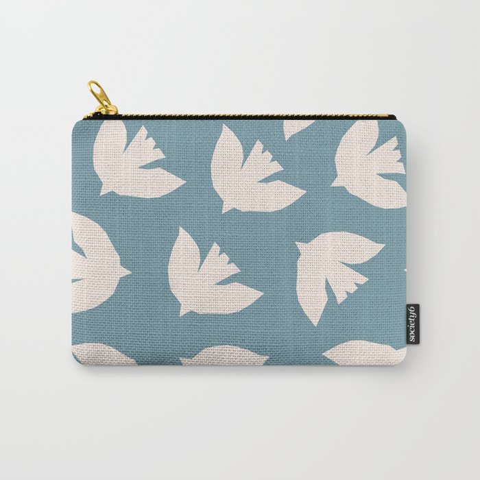 Henri Matisse Inspired Flying Doves Bird Pattern Carry All Pouch Gallery Image 1