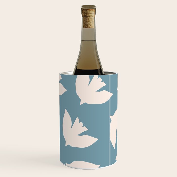 Henri Matisse Inspired Flying Doves Bird Pattern Wine Chiller Gallery Image 1