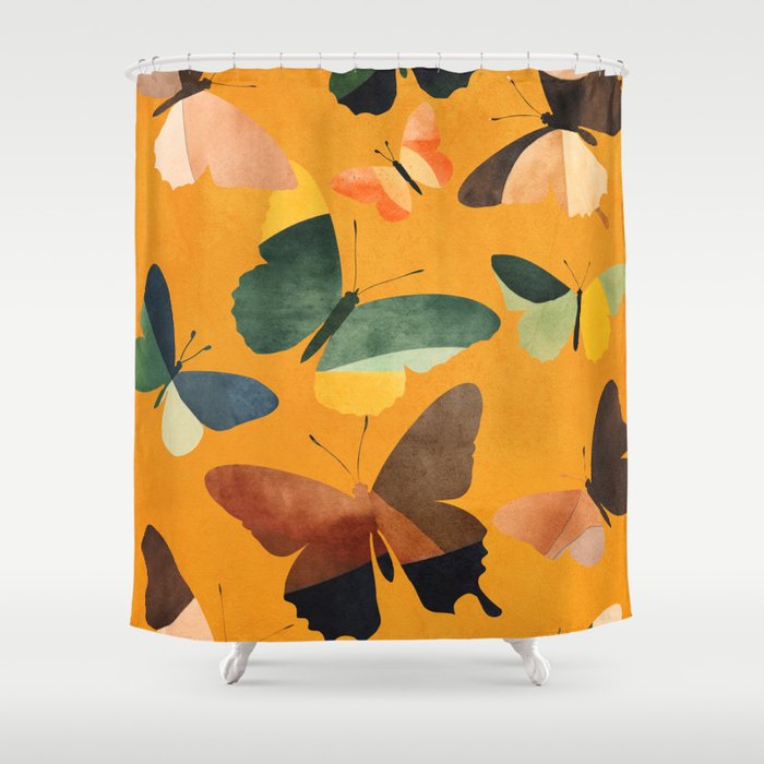 Beautiful Butterflies 5 Shower Curtain Gallery Image 1