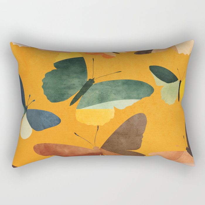 Beautiful Butterflies 5 Rectangular Pillow Gallery Image 1