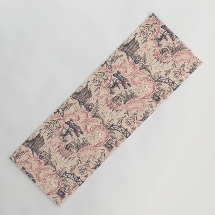 Fairytale Forest Raccoons - pink Yoga Mat Gallery Image 1