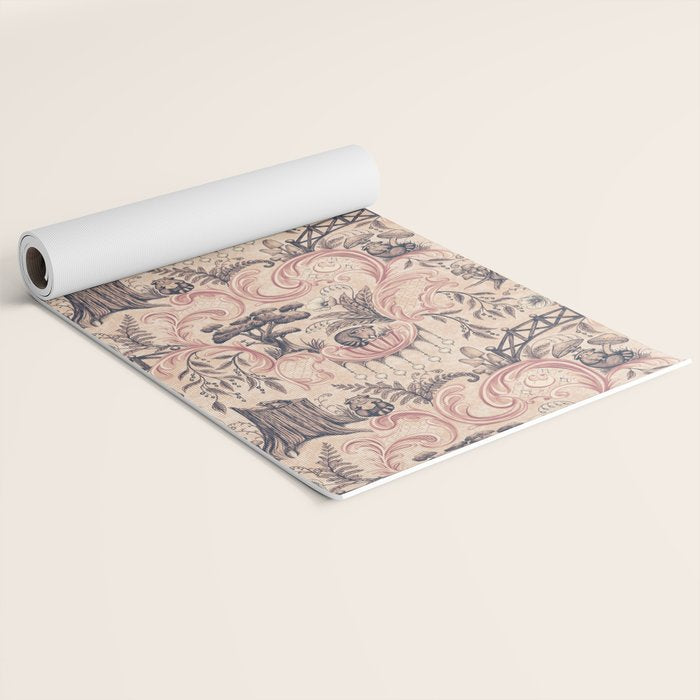 Fairytale Forest Raccoons - pink Yoga Mat Gallery Image 2