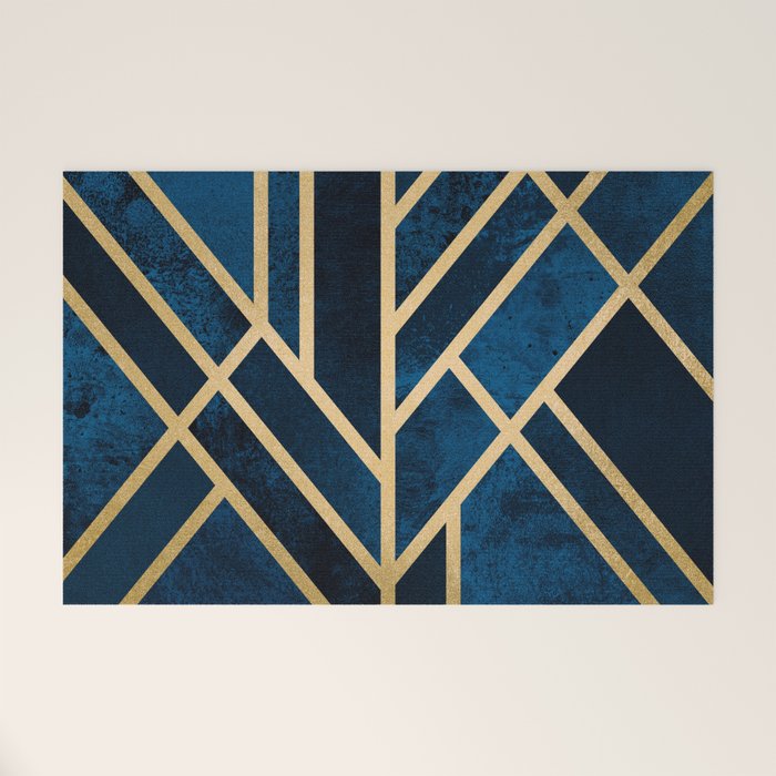 Art Deco Midnight Welcome Mat Gallery Image 1