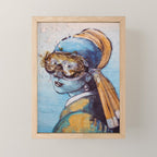 Girl With Scuba Mask Mini Art Print Gallery Image 1