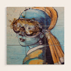 Girl With Scuba Mask Wood Wall Art Gallery Image 1