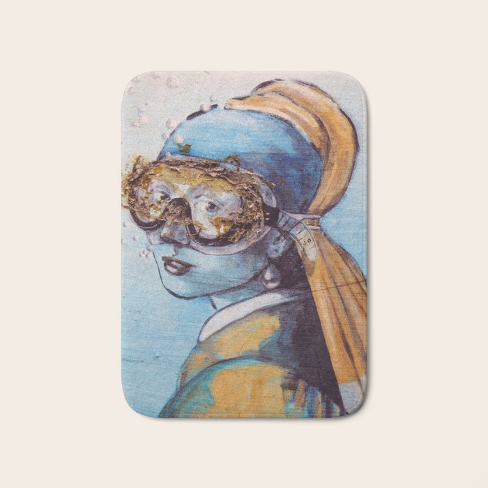 Girl With Scuba Mask Bath Mat Gallery Image 1