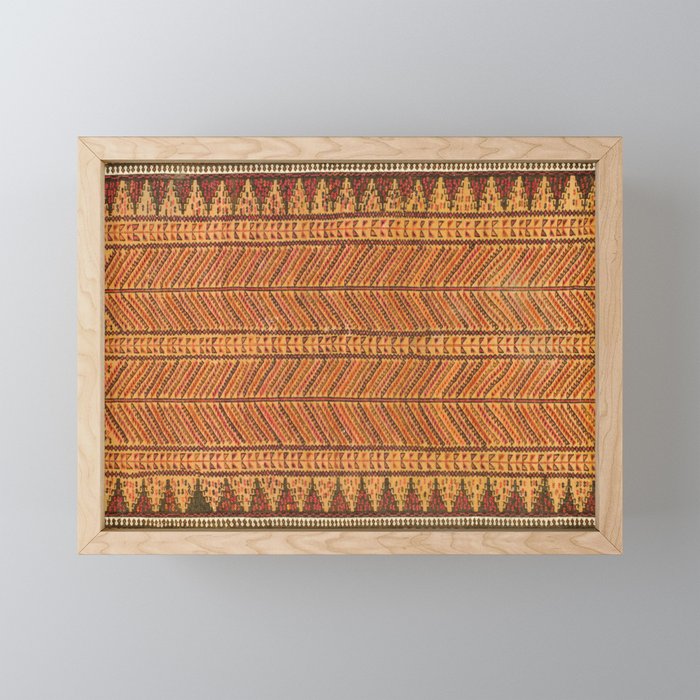 Belouch Antique Khorassan Persian Wedding Tablecloth Print Mini Art Print Gallery Image 1