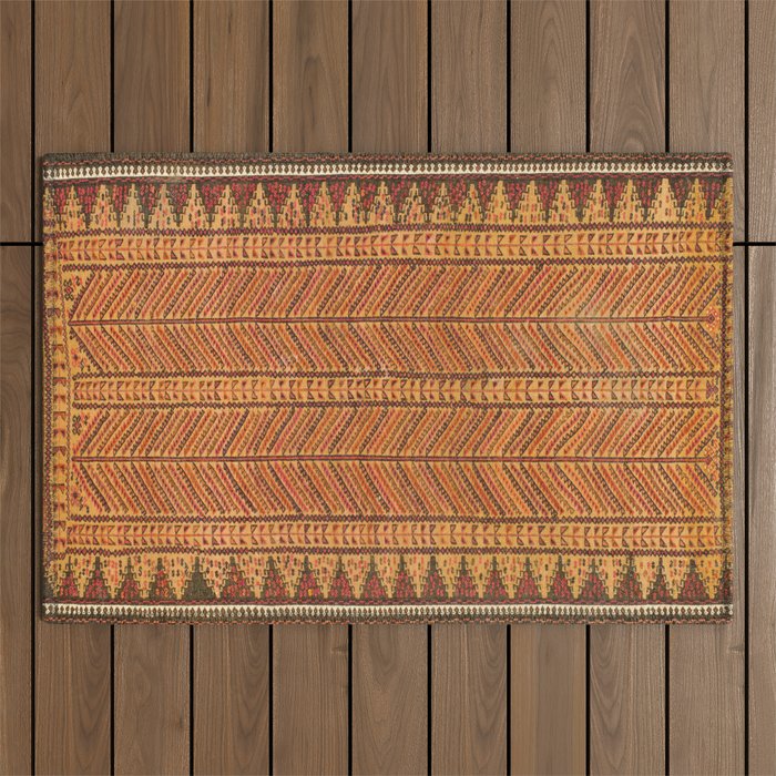 Belouch Antique Khorassan Persian Wedding Tablecloth Print Outdoor Rug Gallery Image 1