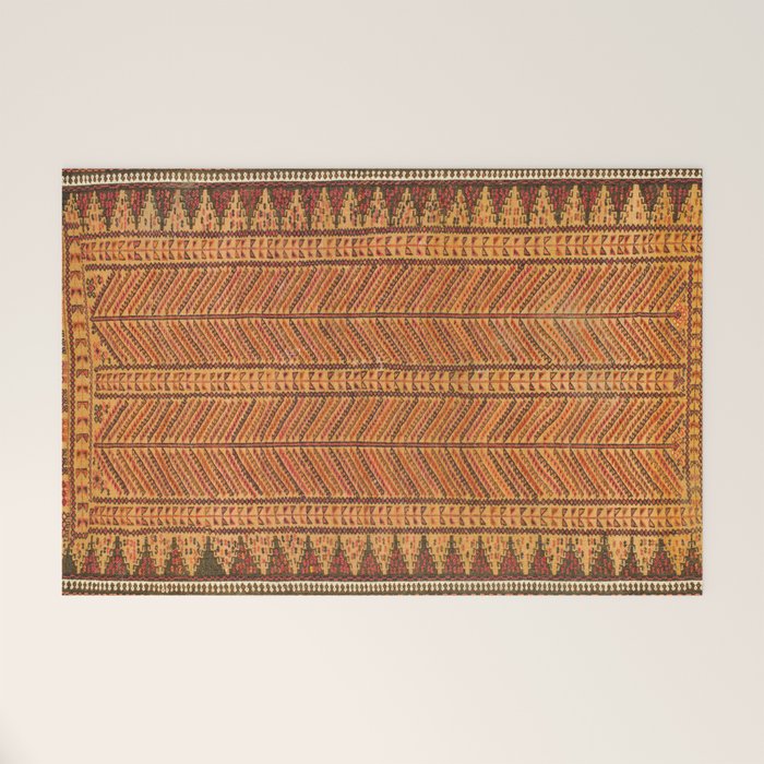 Belouch Antique Khorassan Persian Wedding Tablecloth Print Welcome Mat Gallery Image 1