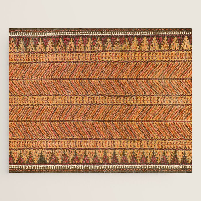 Belouch Antique Khorassan Persian Wedding Tablecloth Print Jigsaw Puzzle Gallery Image 1