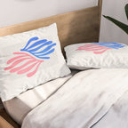Blue & Pink Leaves: Matisse Series 01 Pillow Sham Gallery Image 2