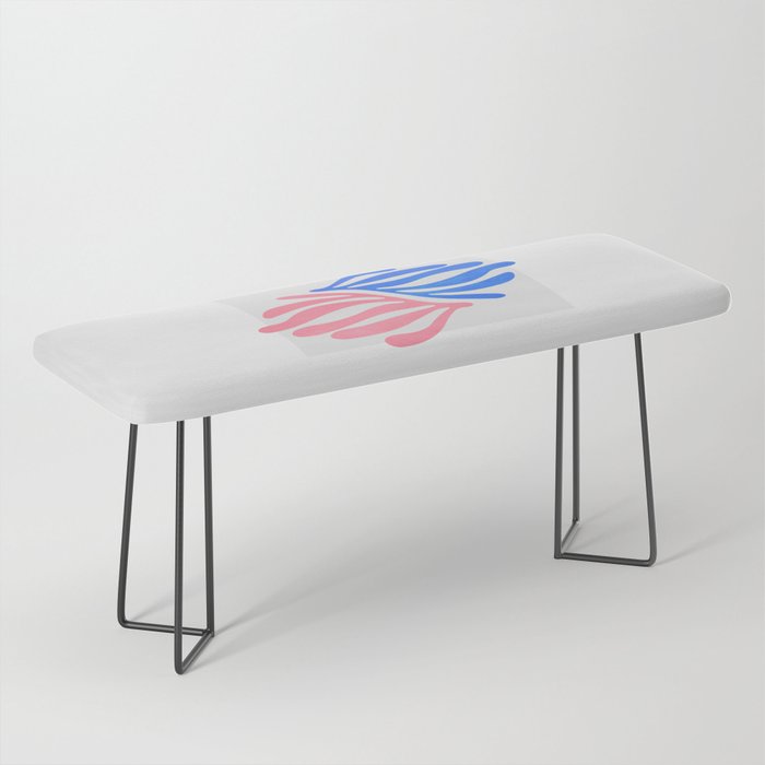 Blue & Pink Leaves: Matisse Series 01 Bench Gallery Image 1