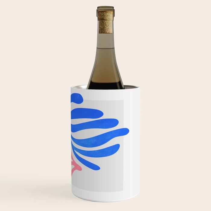 Blue & Pink Leaves: Matisse Series 01 Wine Chiller Gallery Image 3