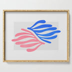 Blue & Pink Leaves: Matisse Series 01 Serving Tray Gallery Image 1
